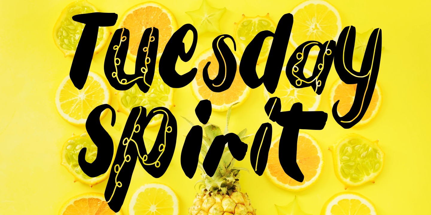 Пример шрифта Tuesday Spirit
